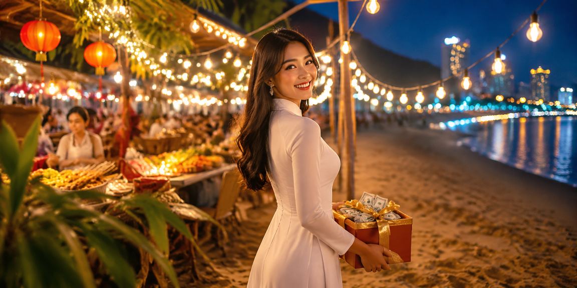 Người chơi cá cược tại Vũng Tàu với trang phục truyền thống Áo dài